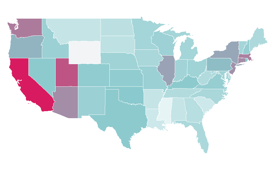 Affinität nach Region — Olivia Rodrigo, USA