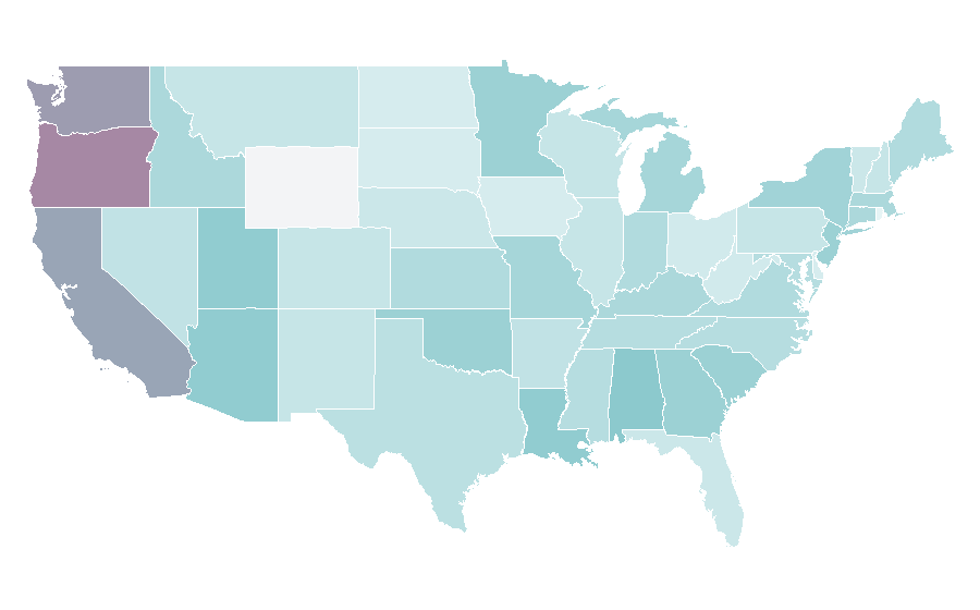 Affinity by region — Ombre, United States