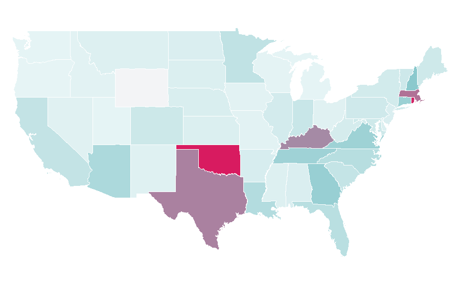 Affinity by region — Omni Hotels & Resorts, United States