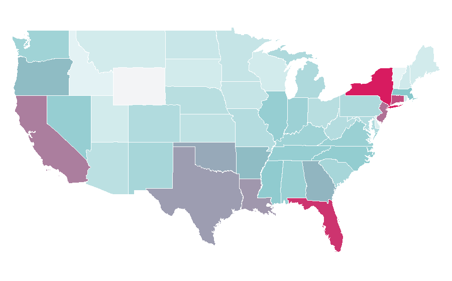 Affinity by region — On, United States