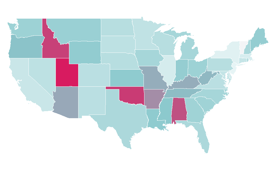 Affinity by region — Once upon a time, United States