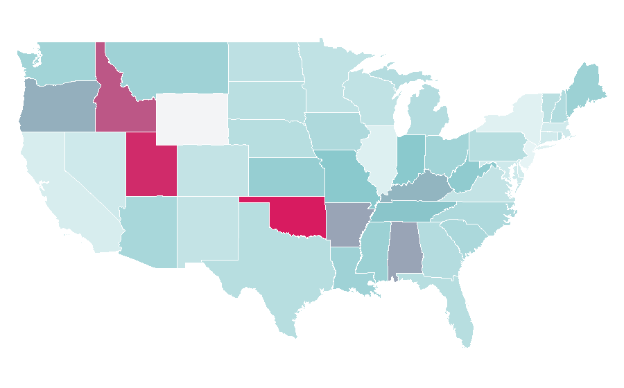 Affinity by region — Once Upon a Time (TV series), United States