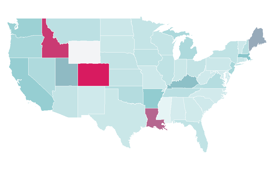 Affinity by region — OneRepublic, United States