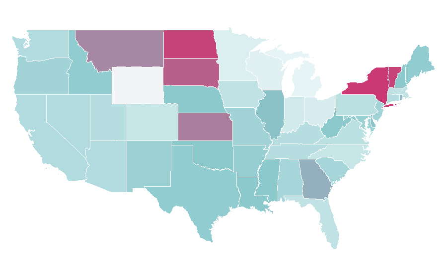 Affinity by region — Online Clothes Shopping, United States