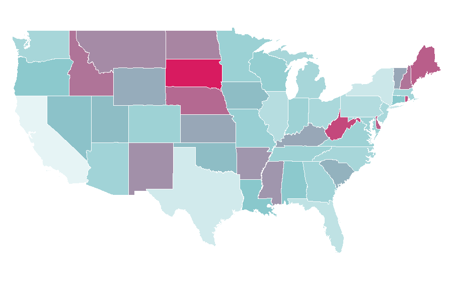 Affinity by region — Online job fair, United States