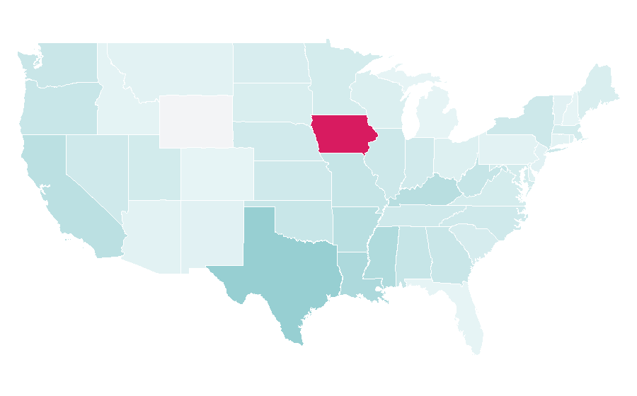 Affinity by region — Oolong, United States