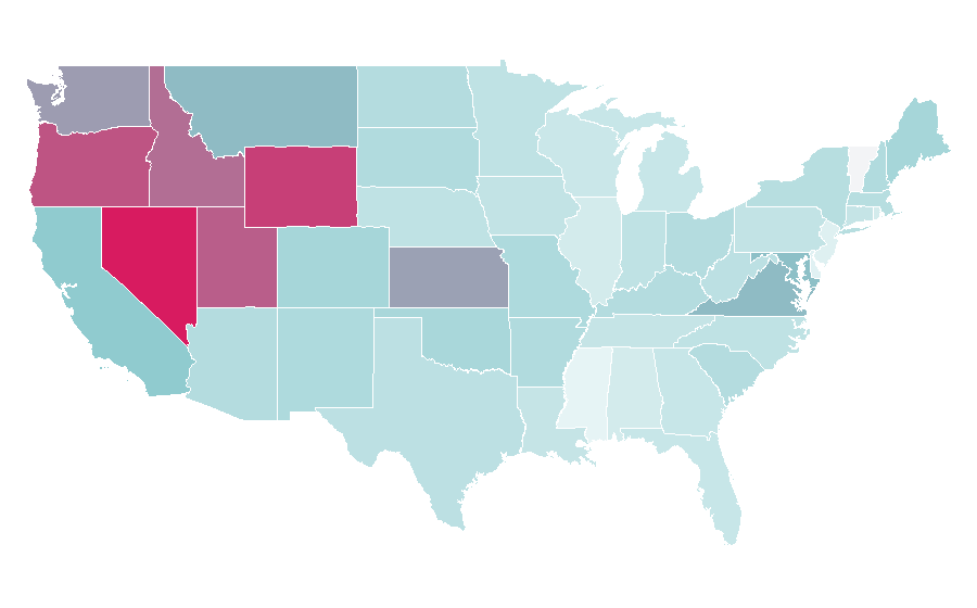 Affinity by region — Opal, United States