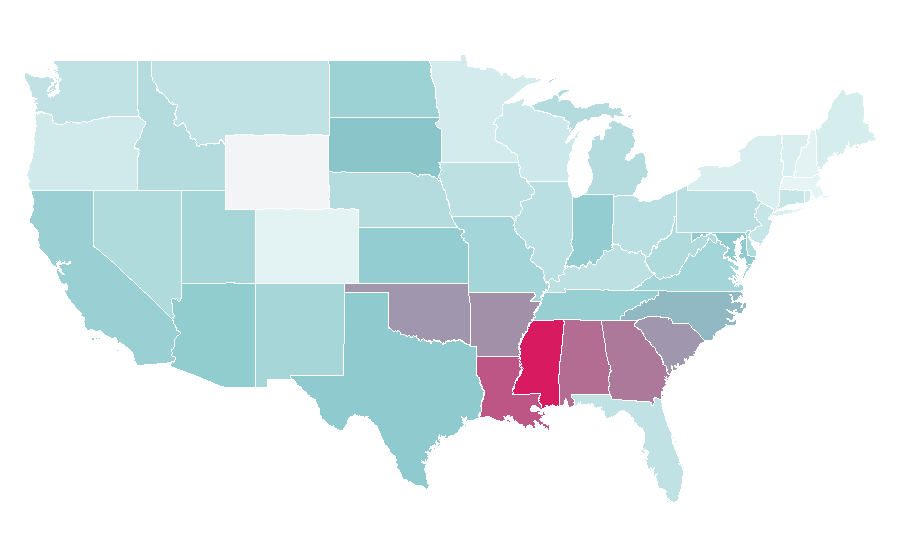 Affinity by region — Opposition (politics), United States