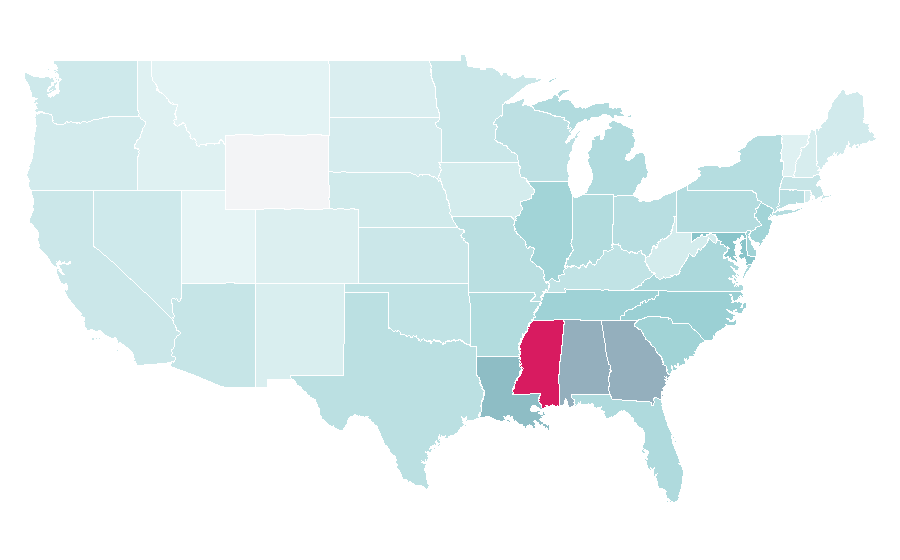 Affinity by region — Oprah Winfrey, United States