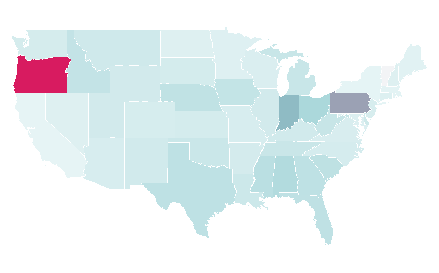 Affinity by region — Orange Bowl, United States