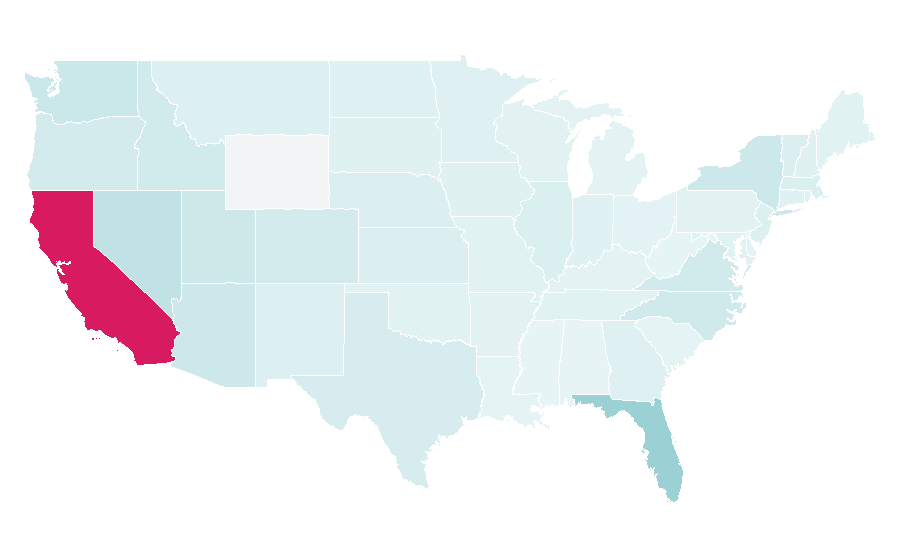 Afinidade por região — Orange County, California, Estados Unidos