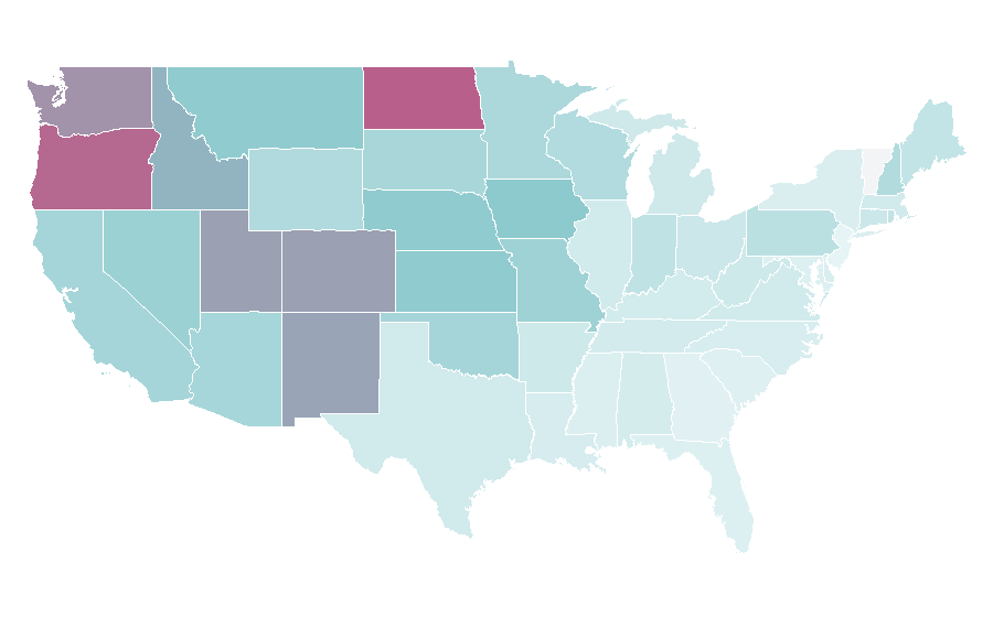 Affinity by region — Orange Julius, United States
