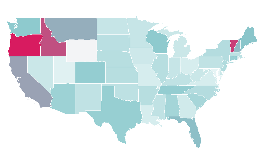 Affinity by region — Organic coffee, United States