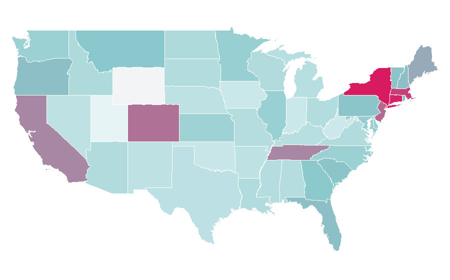 Affinity by region — Organic wine, United States