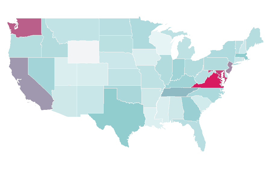 Affinity by region — Oriental Orthodoxy, United States