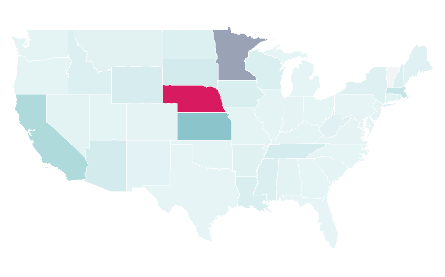 Affinity by region — Orpheum Theatre (Madison, Wisconsin), United States