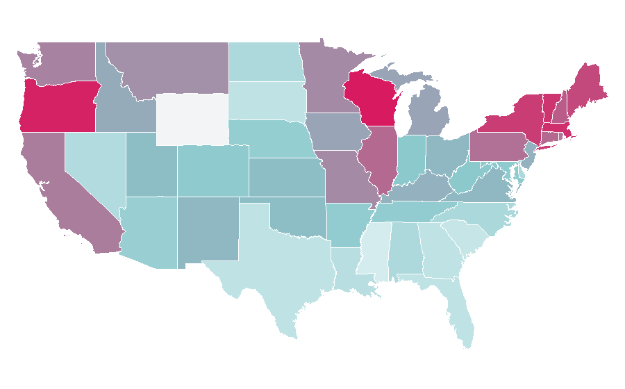 Affinity by region — Orson Welles, United States