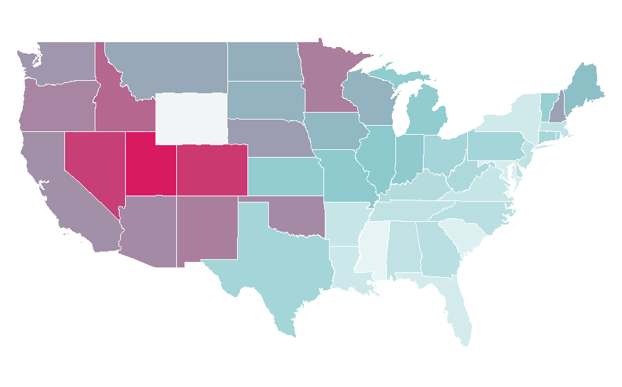 Affinity by region — Osiris Shoes, United States