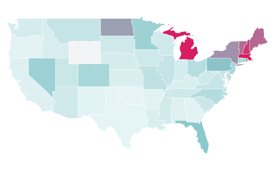Affinity by region — Ottawa Senators, United States