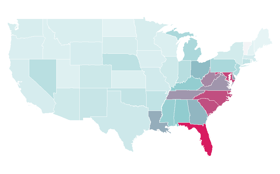 Affinity by region — Outback, United States