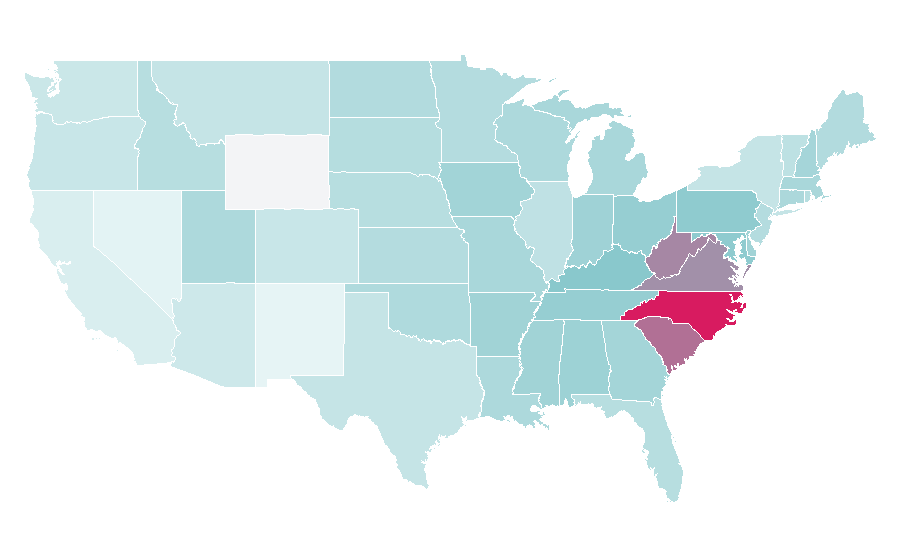 Affinity by region — Outer Banks, United States