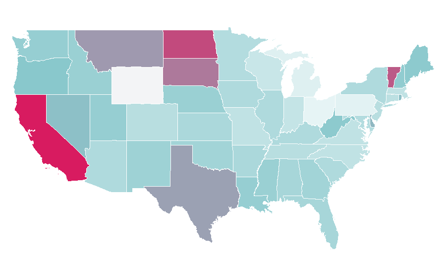 Affinity by region — Outfit of the day, United States