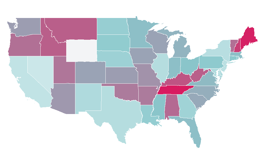 Affinity by region — outlander, United States