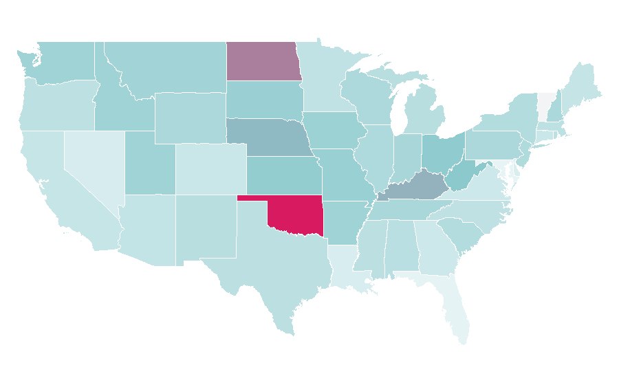 Affinity by region — Outsider (Dungeons & Dragons), United States