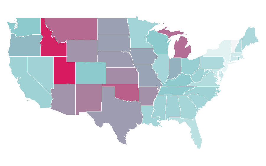 Affinity by region — Over the Hedge (film), United States