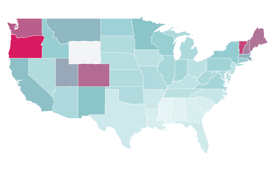 Affinity by region — Overtone, United States