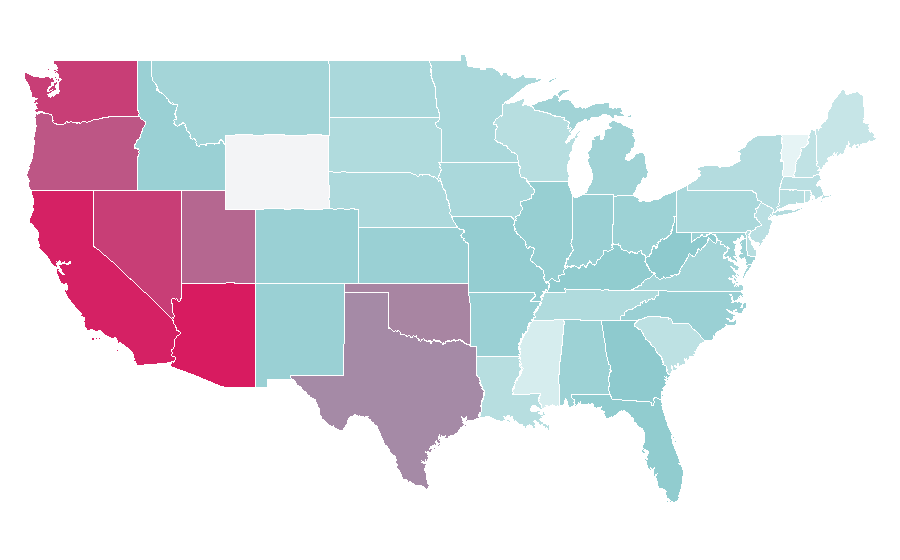 Affinity by region — Overwatch, United States