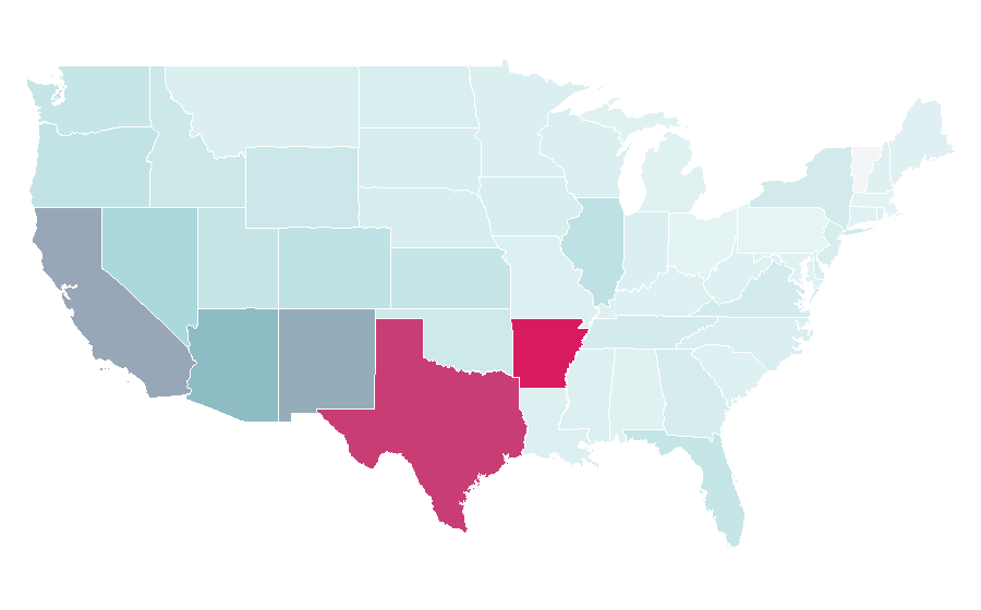 Affinity by region — OXXO, United States