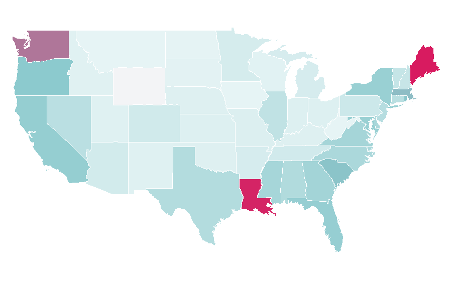 Affinity by region — Oyster, United States