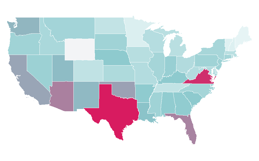 Affinity by region — Pac-Man, United States