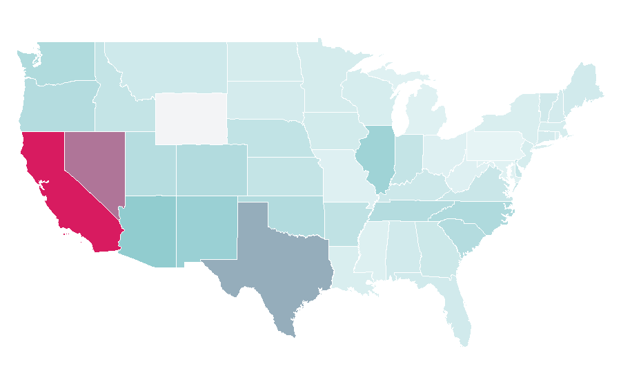 Affinity by region — Pacifico Beer, United States