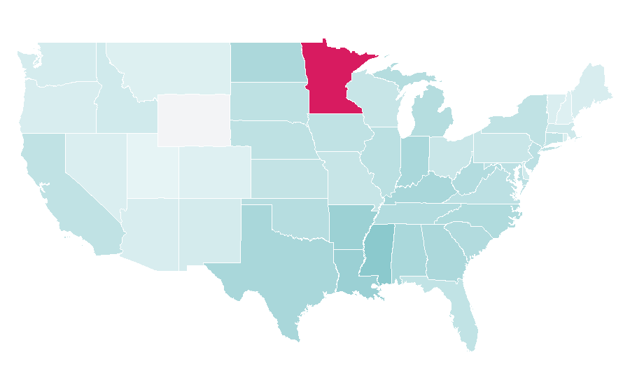 Affinity by region — Pacifier, United States