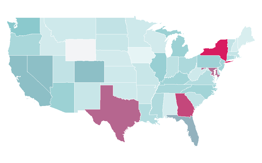 Affinity by region — Package delivery, United States