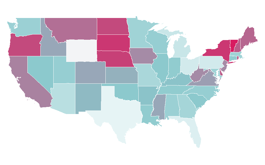 Affinity by region — Package tour, United States