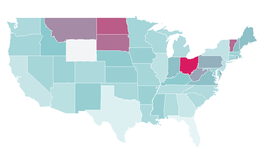 Affinity by region — Packed lunch, United States
