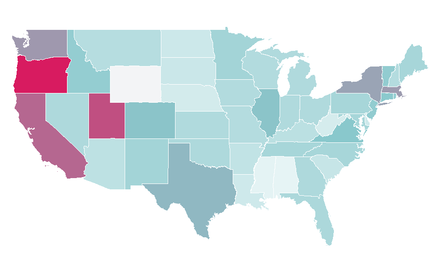 Affinity by region — Paddington (film), United States