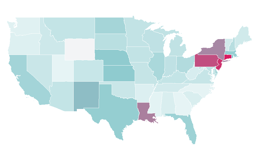 Affinity by region — Padre Pío, United States