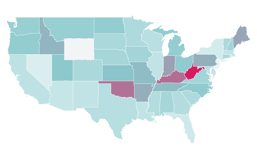 Affinity by region — Paganism, United States