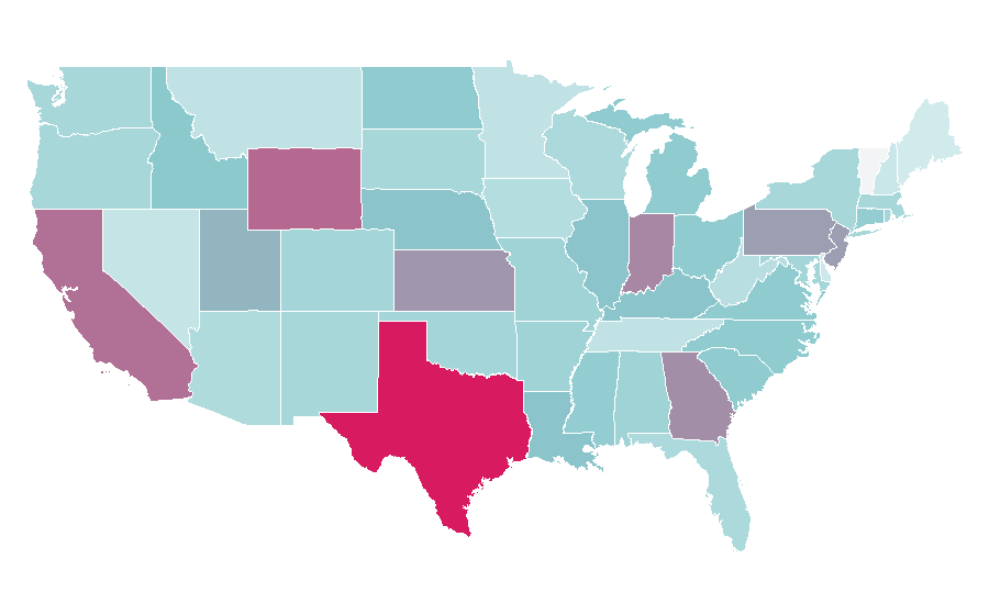 Affinity by region — Paintbrush, United States