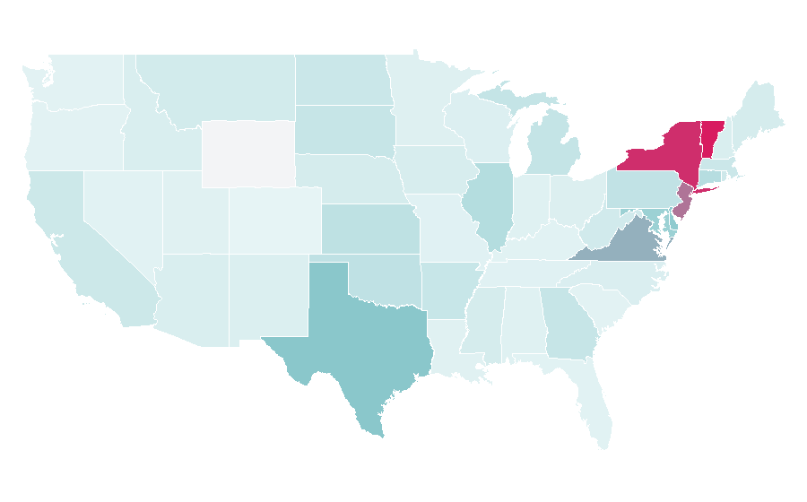 Affinity by region — Pakistan Super League, United States