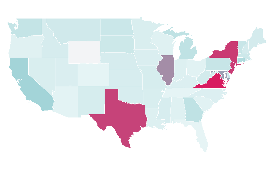 Affinity by region — Pakistani clothing, United States