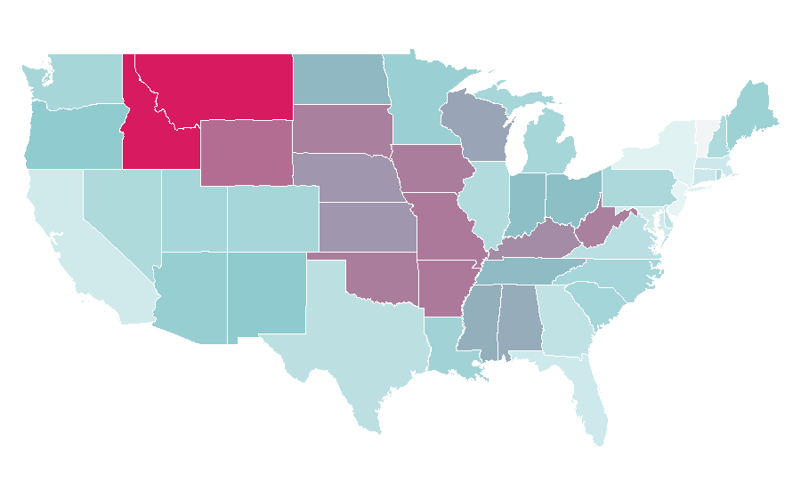 Affinity by region — Pale Rider, United States
