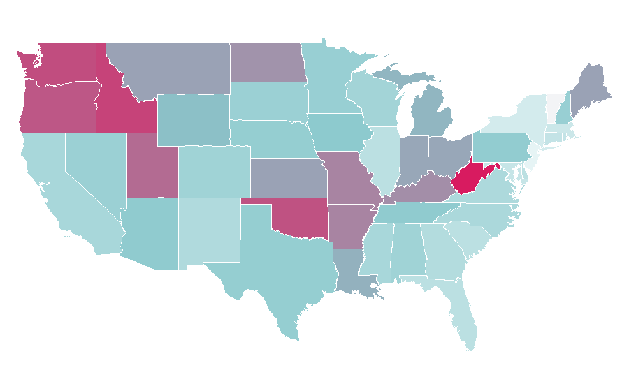Affinity by region — Palworld, United States