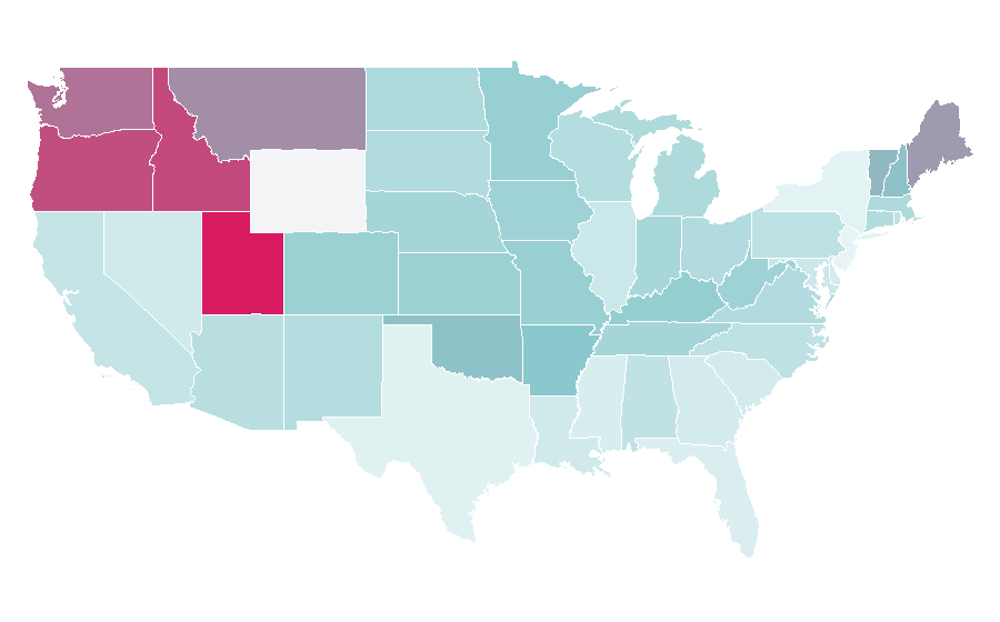 Affinity by region — Pan flute, United States