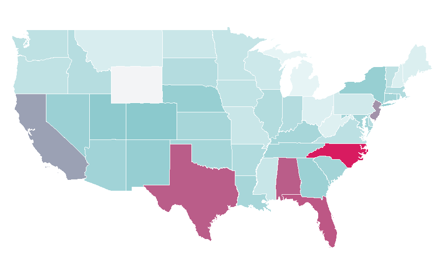 Afinidad por región — Pará, Estados Unidos