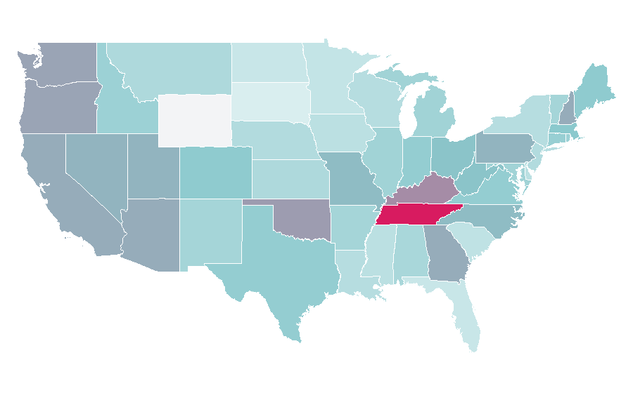 Affinity by region — Paramore, United States